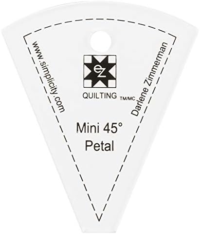 Размери на Малка Линия за Выстегивания Листенца под ъгъл от 45 Градуса и Шаблон за Выстегивания