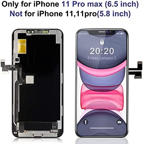 Подмяна на екрана за iPhone 11 PRO MAX Подмяна на екрана 6,5-Инчов Модел A2218 A2161 A2220 LCD дисплей 3D Сензорен Дигитайзер с Инструменти