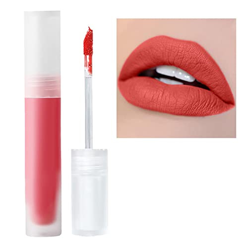 Червило Velvet Lipstick Мързел Lipstick Устойчив блясък за устни с високо съдържание на пигмент, Водоустойчив и лек Цвят