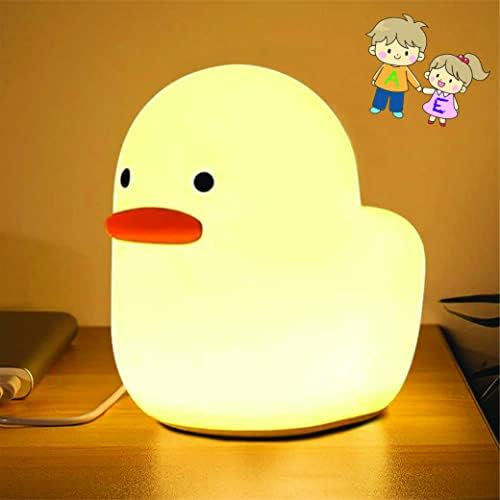 Лека нощ за новородени със сладък уточкой A & E - Benson The Duck LED Night Light - Лампа за кърмене и смяна на пелени - Мек бял светодиод