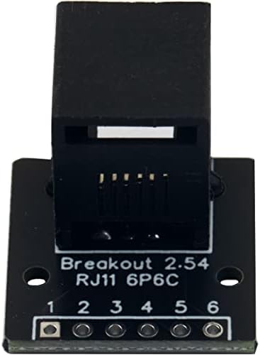 RJ11 6P6C 6-за контакт Разделителната Такса с Монтиране върху печатна платка с Черен Модулен Конектор, Телефонна Розетка, Свързващ конектор