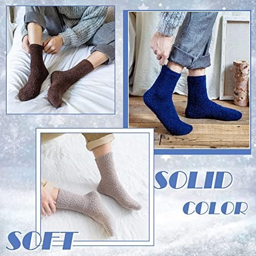 Мъжки Пухкави Чорапи-Чехли Супер Меки И Уютни Пухкави Зимни Чорапи За Сън
