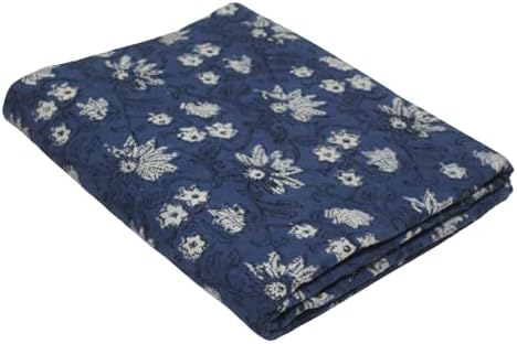 Памучен Стеганая мъжка кърпа за джогинг, Памучен Вуалевая Кърпа за шивашки, by The Yard Индиго Blue CDHAMCOM-CTIN00204
