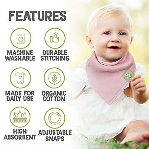 Комплект детски слюнявчиков-bandhan KeaBabies и органични кърпички за оригване - Супер Абсорбиращи Лигавници-кърпи (пролет) -