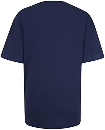 Блуза, Тениска за Жени Лято Есен Памук с Къс Ръкав Графичен Буквално Принт Ежедневна Блуза NC NC