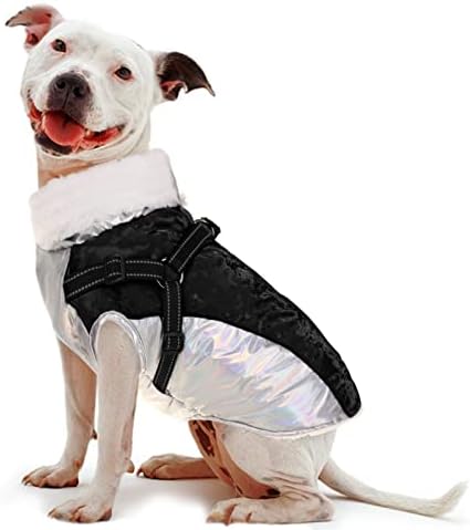Зимно Палто за Кучета, Отразяваща Топла Жилетка от мек вълнен плат за Кучета с D-образен Пръстен Отзад за Малки, Средни и Големи
