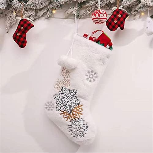Висящи Подарък Чорапи с Кристали на открито, Персонални Чорапи за Камината, Плюшени Коледна Украса за Дома и партита, Аксесоари