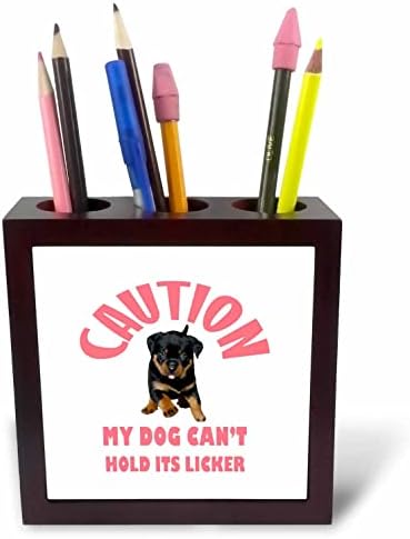 3. Внимателно, кучето ми Не може да задържи Своя домашен любимец - ротвайлер - Държатели за писалки (ph-371459-1)