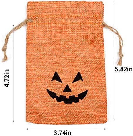 Подаръчни торбички от зебло DECORA с Двойни Джутовыми завязками, Торбичка за Бонбони, Опаковки за предложения за Хелоуин с различен