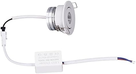 Pssopp Led-Вградени лампа, Една лампа AC 85-265 В Mini 5 W Алуминиев Бял за Баня (Естествено осветление 4000 До)