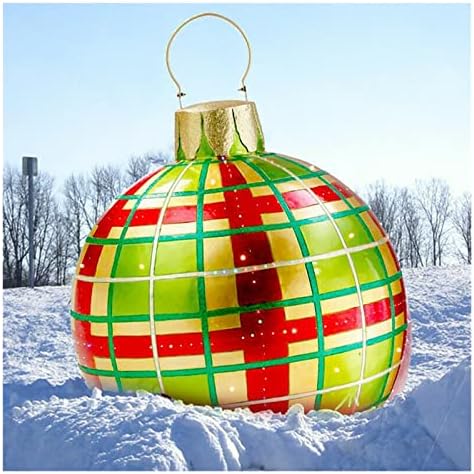 Нов 60 см Открит Коледен Надуваем Гарнирано с топка От PVC, Големи топки, Коледни Украси, Играчки топка за външна украса, на Празничния