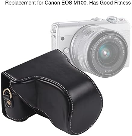 XIXIAN Ретро Чанта За Камера от Изкуствена Кожа, Защитна Чанта За Фотоапарат с резервна Каишка за EOS M100