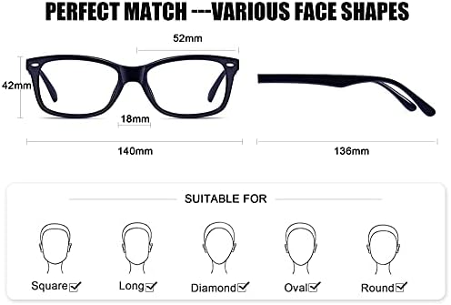 DANAMY Blue Light Blocking Glasses за мъже и Жени - Очила за четене на компютър | Фалшиви очила от главоболие, Квадратни очила за маниаци