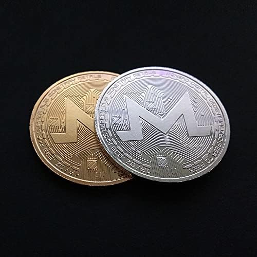 1БР Възпоменателна Монета, Позлатена Сребърна Монета Monero Bitcoin Биткойн Криптовалюта 2021 Ограничена Серия са подбрани