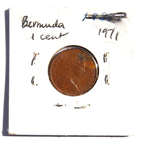 1971 BM Бермудските острови кралица Елизабет II - Див Глиган На 1 Цент Много малки детайли