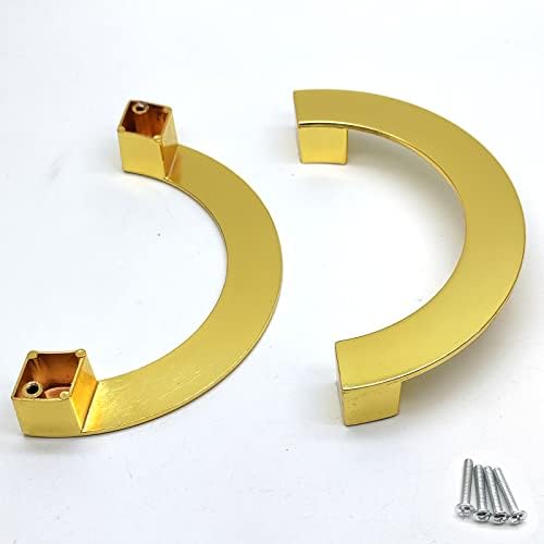 Дръжки за кухненски шкаф Autuwintor Gold, Дръжки за чекмеджета във формата на полумесец, Разстояние между центровете 5 инча