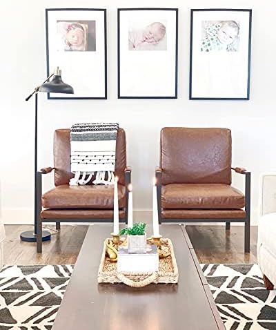 Корпоративна дизайн от Ашли Peacemaker, модерен стол, с акцент от изкуствена кожа средата на века, кафяв