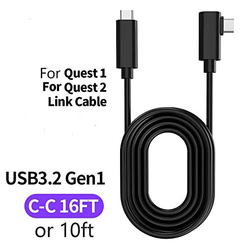 Кабел TNE USB C-C USB 3.0 с дължина 10 метра, кабел за свързване, за Oculus Quest 2 / Meta Quest Pro и Взаимозаменяеми кабел за зарядно