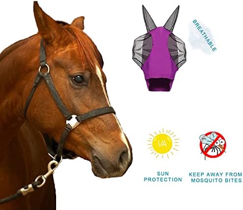 Обновете ултравиолетова маска за езда, с уши - солнцезащитная маска за езда от ликра с защита от ушите (син)