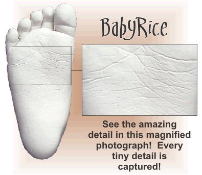 Комплект за детска леене BabyRice / Рамка от бор с размери 11,5x8,5 инча в селски стил / Черно определяне на 3 дупки / Черна основа