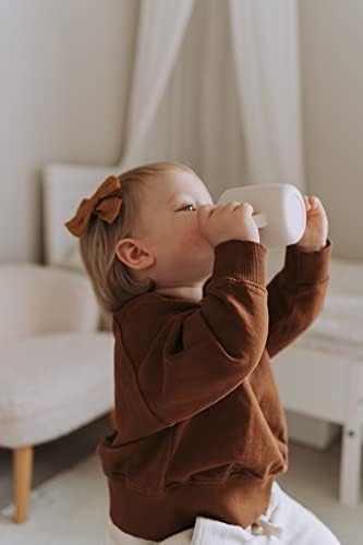 КИДСко. Силиконовата чаша-поильник и Тренировъчен чаша за бебе на 6 месеца + Мек чучур и Нечупливи дръжка, удобен захват за деца