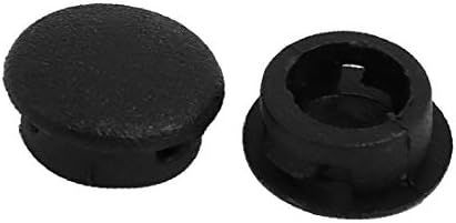 X-DREE 19 бр. черен пластмасов капак за отпадъци със защита на отвори с диаметър 10 мм (Нов Lon0167 19 бр. С участието