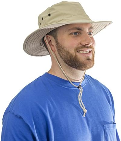 Защитна шапка от насекоми Унисекс закон за защита от насекоми, Памучен парусина, с регулируеми джапанки, Един размер