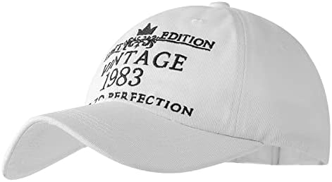 Dingyijie 1983 Подаръци за 40-ия рожден ден за Мъже И Жени - Регулируема Памучен бейзболна шапка на 40 Години, Подарък За