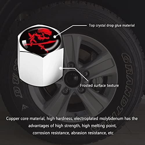 Покрива състав клапан с черепа, Класни Аксесоари за декориране на автомобилни гуми-по-Добра защита от изтичане на въздух от алюминиево-с