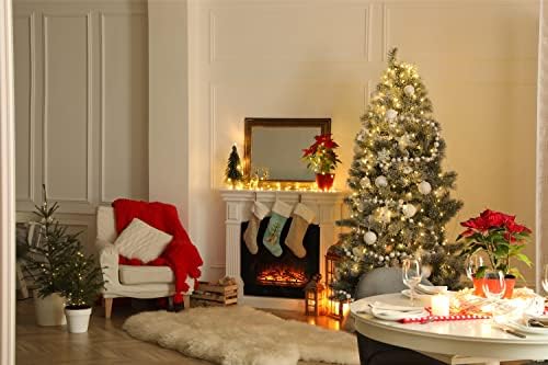 Carolin's Treasures BB2916CS Американската Фоксер Забавно Коледно Дърво, Коледни Чорапи, Чорапи За Висящи пред Камината, Коледен Сезон