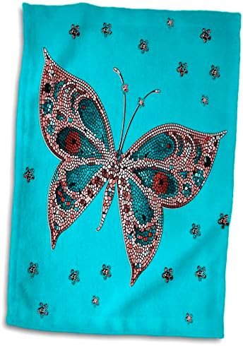 3D Илюстрация на Андреа Хаазе Животни - Пеперуда, Украсена с Мозайка - Кърпи (twl-288952-3)