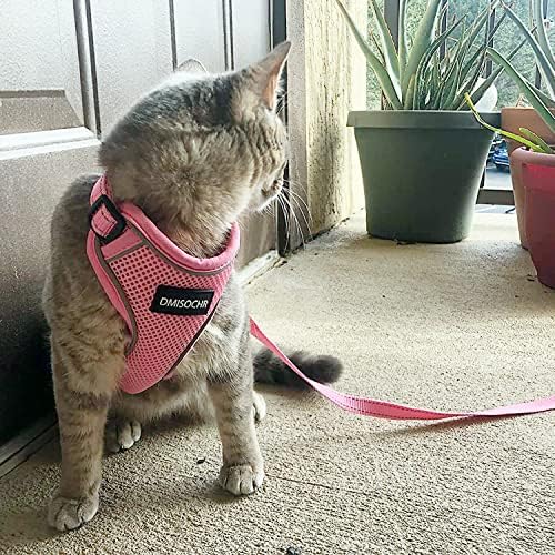 Комплект от колан за котки и каишка за разходка, който предпазва от бягство - Отразяваща Регулируема Жилетка за котки, Шлейка