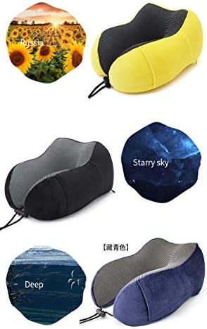 Възглавница за пътуване WSLCN Memory Foam - най-Добрата възглавница за шията, с подкрепата на шията на 360 градуса, Велюровый калъф, подходящ