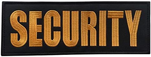 Защитно нашивка от плат uuKen с голяма бродерия за тактическа жилетка и офицерской униформи (черно-жълто, XL 11 x4)