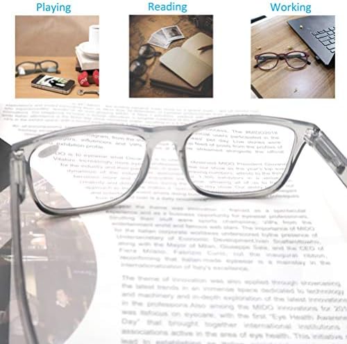 Очила за четене OLOMEE 1,5 Размер Оверсайз, Големи Квадратни Мъжки Ридеры, 4 опаковки, Удобни и Леки Очила С Гъвкава тръба на