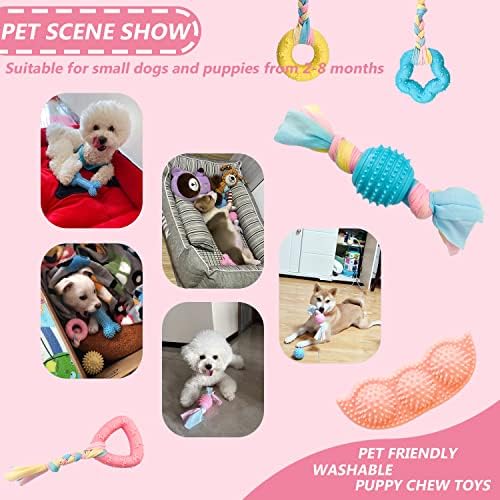 DLDER 7 бр. играчки за малки кученца, щенячьи детски играчки за дъвчене за никнене на млечни зъби, играчки за малки кучета, играчки