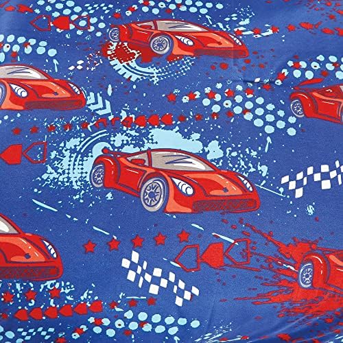 Комплект одеяла с принтом червени състезателни коли за момичета и момчета-тийнейджъри, спално бельо двоен размер за феновете на
