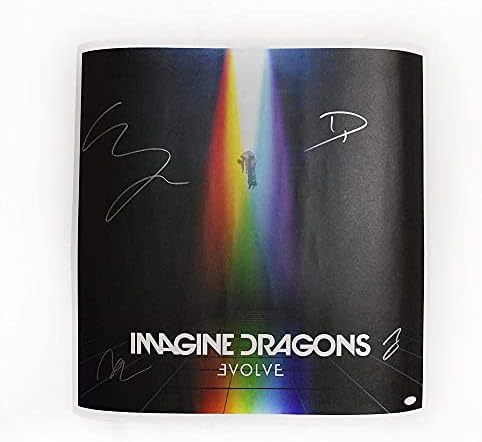 Плакат Imagine Dragons Evolve 24x24 с автограф и Истински JSA COA