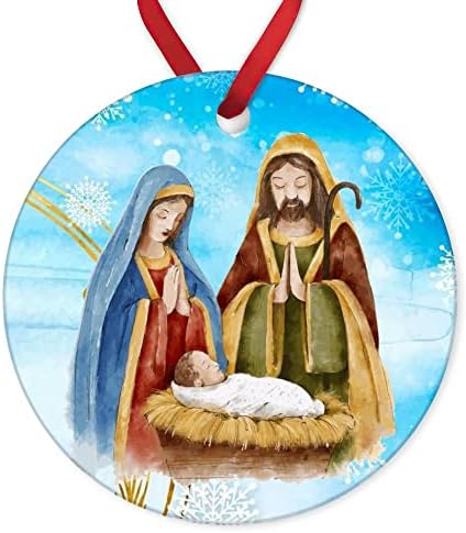 Коледна украса за Коледната елха, Исус за Коледната украса, Украса за Коледната елха, Украса в Светата Нощ, Християнски Коледна