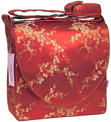 Квадратна чанта за Памперси I Frogee Red/Gold Cherry Blossom