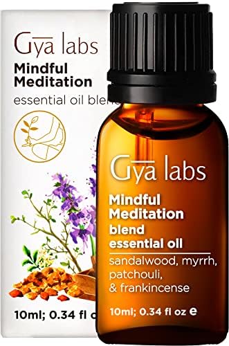 Смес от етерични масла за Осъзнатата Медитация Gya Labs (10 мл) - Чист Неразбавленное Етерично масло за Медитация Терапевтичен
