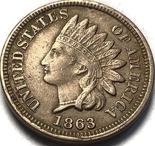 1863 P Продавачът индийски Цента на формата на главата на Пени В Формата на