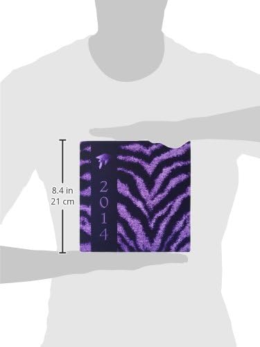 Подложка за мишка 3dRose LLC с размери 8 x 8 x 0,25 инча с тигровым принтом и абитуриентски капак на 2014 г., черно-лилав (mp_172668_1)