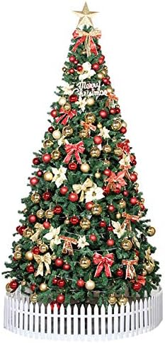 CYAYQ PVC-Голямата от 13-подножието Коледна Елха с led Подсветка, Междузвездни Орнаменти, Класически Борова Елха за Празника Сватбен подарък-Зелена