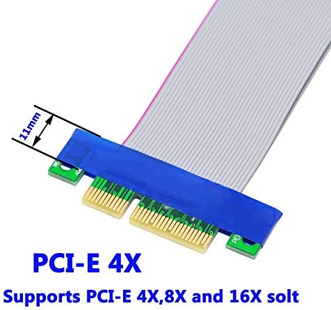 CERRXIAN PCI-e PCI Express 16X Жена-4X Мъжки Удлинительный кабел за майнинга 14 см (16-4x)
