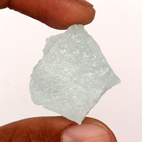 GEMHUB 71.15 CT Непреработена Насипен Скъпоценен Камък Аква Sky Aquamarine Crystal Сертифициран Рок Насипен Бижу е Натурален