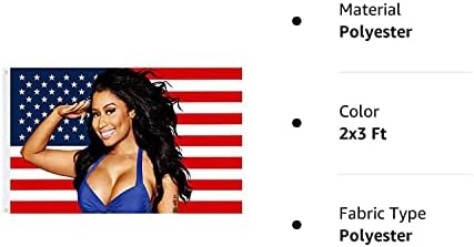 Флаг Ники Минаж Американски флаг Nic-ки Min-aj Ярки Цветове, с Двойна Фърмуер и 2 Месингови Люверсами 2x3 Фута Банер