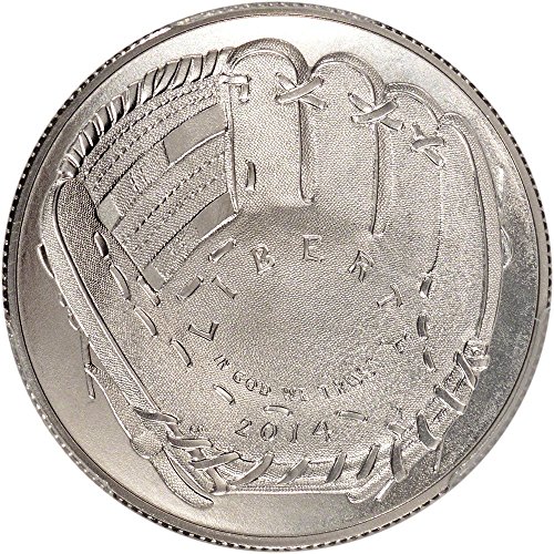 2014 D Паметен знак бейзболна Зала на славата в САЩ 50 цента за полдоллара Unc в OGP w / COA На монетния двор на САЩ, Без да се прибягва