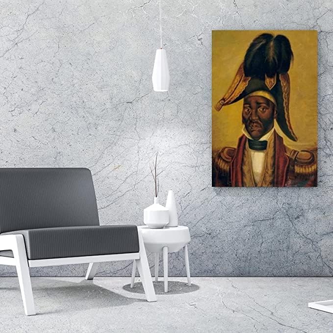 Хаитянски Император Жан Жак Дессалин Плакат Стенни Художествена Живопис Печат Върху Платно, Вдъхновяваща и Духовна Стая Спалня