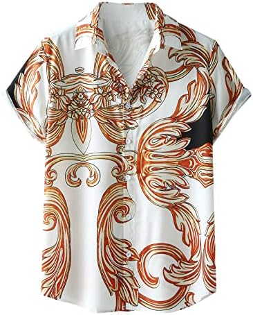 XXBR 2022 Нови Мъжки Ризи, Летни Дизайнерски Хавайски Ризи с принтом под формата на Спрей мастило и Копчета, Хавайски Ризи с къс ръкав, Червен